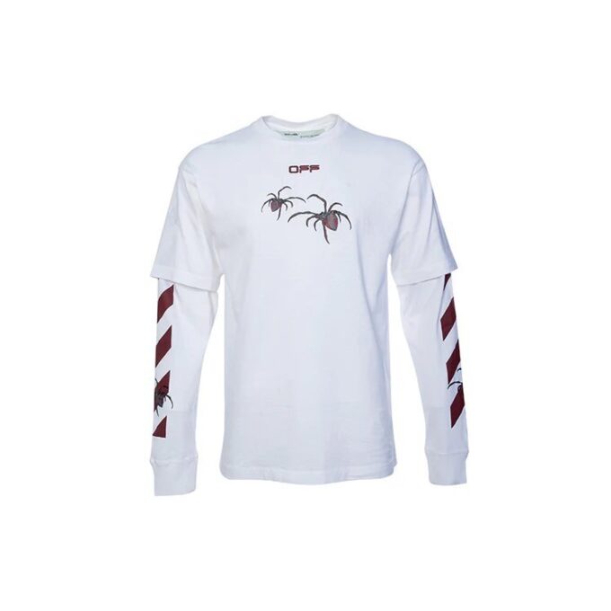 Printing Arrow Long Sleeves Loose Fit White