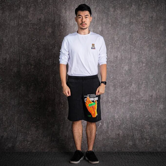 Printing Casual Shorts Version Black