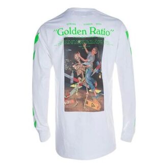 Printing Cotton Round Neck Long Sleeves Ordinary Version White