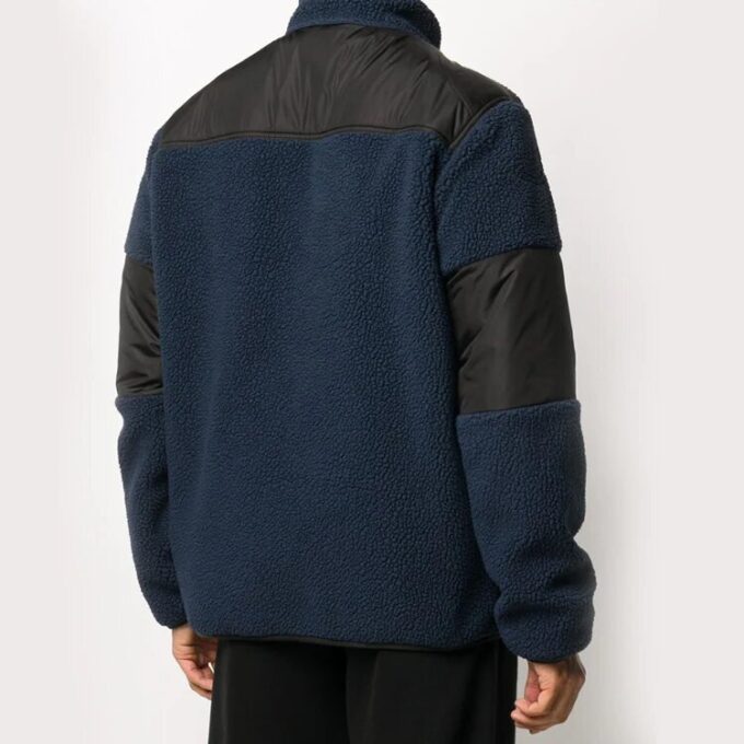 Printing Fleece Jacket Navy Blue