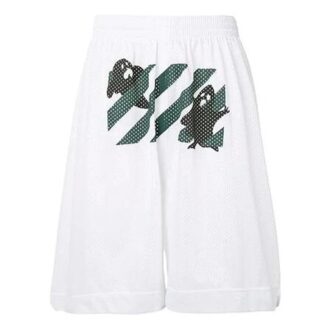 Printing Hollow Out Design Shorts White