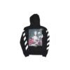 Printing hooded Zipper Jacket Black