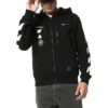 Printing hooded Zipper Jacket Black