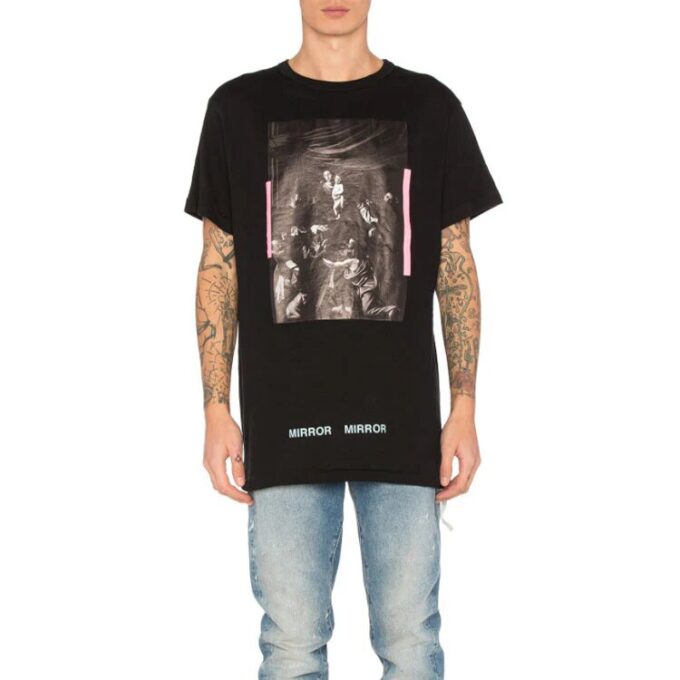 Printing Pattern Short Sleeve Black