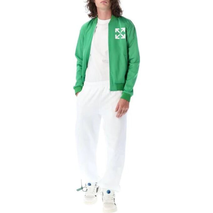 Printing Pattern Zipper Jacket Green
