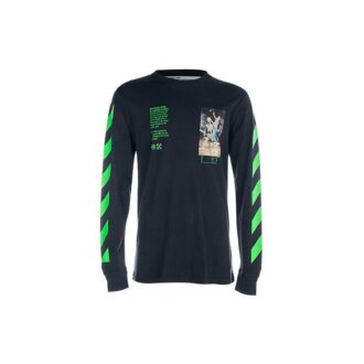 Printing Round Neck Long Sleeves Version Black