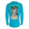 Printing Round Neck Long Sleeves Version Sky Blue