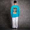 Printing Round Neck Long Sleeves Version Sky Blue