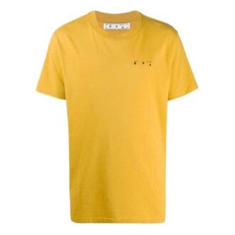 Printing Round Neck Short Sleeve Yellow