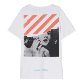 Printing Short Sleeve Loose Fit White
