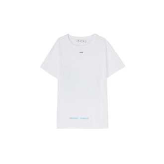 Printing Short Sleeve Loose Fit White