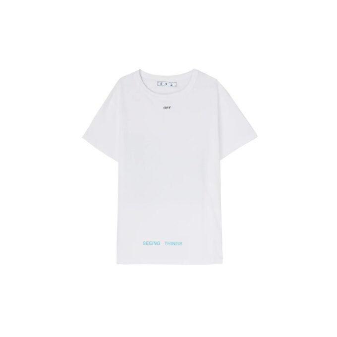Printing Short Sleeve Loose Fit White