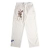 Printing Straight Long Pants Loose Fit White