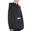Printing Zip-up Hooded Jacket Men Black