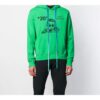 Public Television Printing Hooded Pullover Men Green