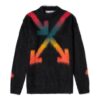 Rainbow Gradient Arrow Knit Black