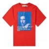 Red Printing Short Sleeve Loose Fit