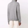 ribbed High Collar Pullover Ordinary Version Unisex Gray