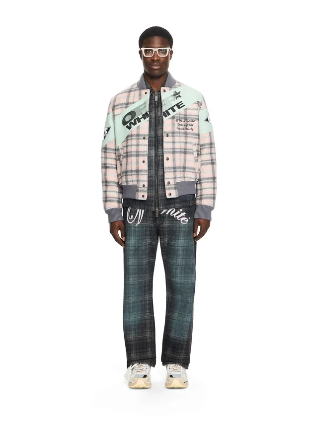 Royal Check Varsity Jacket Royal Check Varsity Jacket