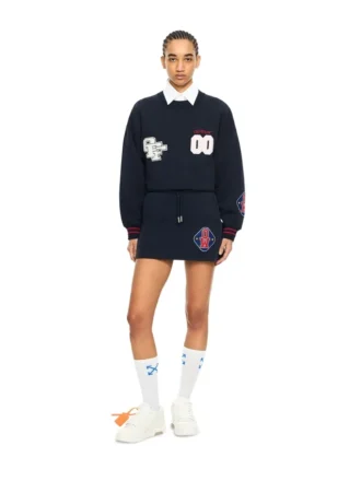 Royal Patch Crop Sweatshirt