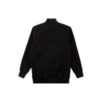 Rubber Retro Zipper Jacket Black