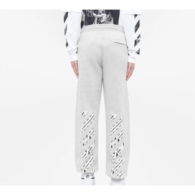 Rubber Strap Printing Sports Pants Ordinary Version Gray