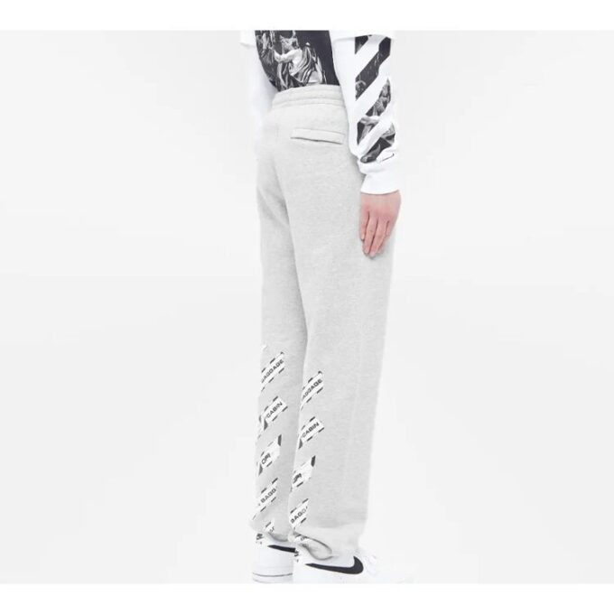 Rubber Strap Printing Sports Pants Ordinary Version Gray