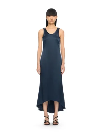 Satin Backless Midi Dress