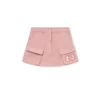 Satin Patch Cargo Skirt