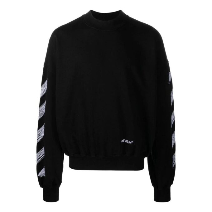 Scribble Diag Print Sweatshirt