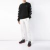 Side Stripe Round Neck Ordinary Version Black