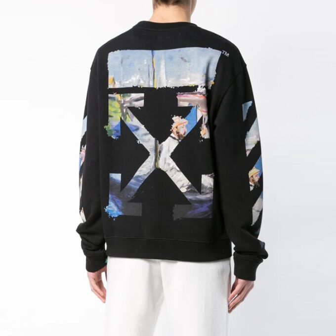 Side Stripe Round Neck Ordinary Version Black