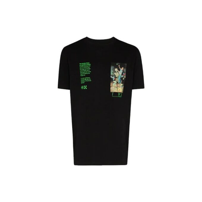 Skeleton Character Printing Short Sleeve Ordinary Version Black