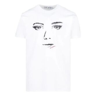Sketch Printing Short Sleeve White Unisex