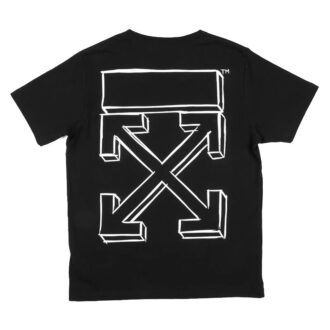 Slim Fit 3D Marker Graphic Print T-Shirt /White