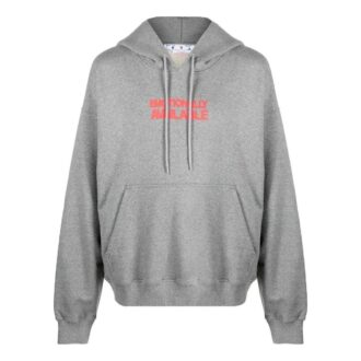 Slogan Print Hoodie “Grey”