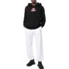 Slogan Print Logo Hoodie “Black”