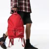 Slogan Printing Backpack Red