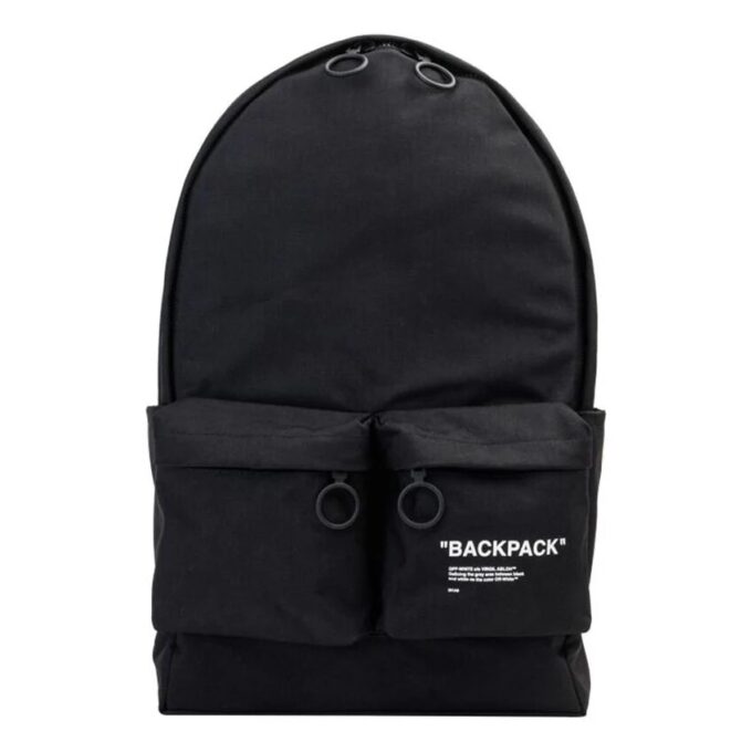 Slogan Printing Fashion Stylish Backpack Black