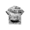 Small Casual Cotton Shirt Gray White