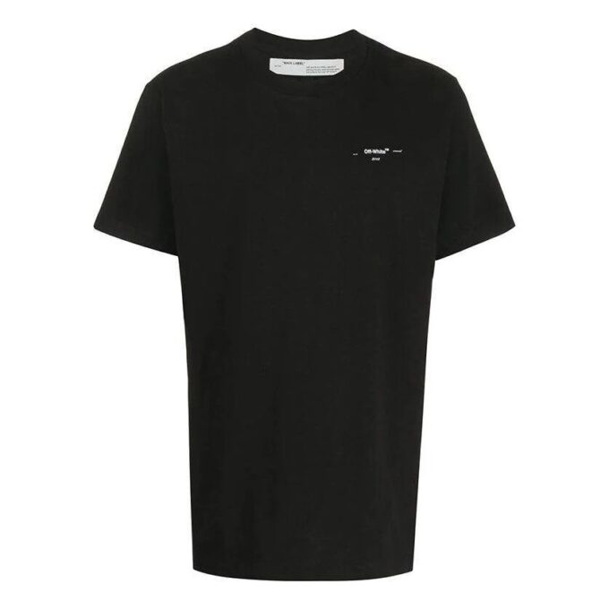 Small Logo Round Neck Short Sleeve Black