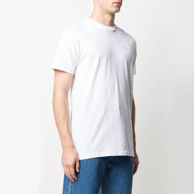Small Logo Round Neck Short Sleeve White