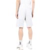 Solid Color Logo Printing Elastic Waistband Sports Shorts Version White