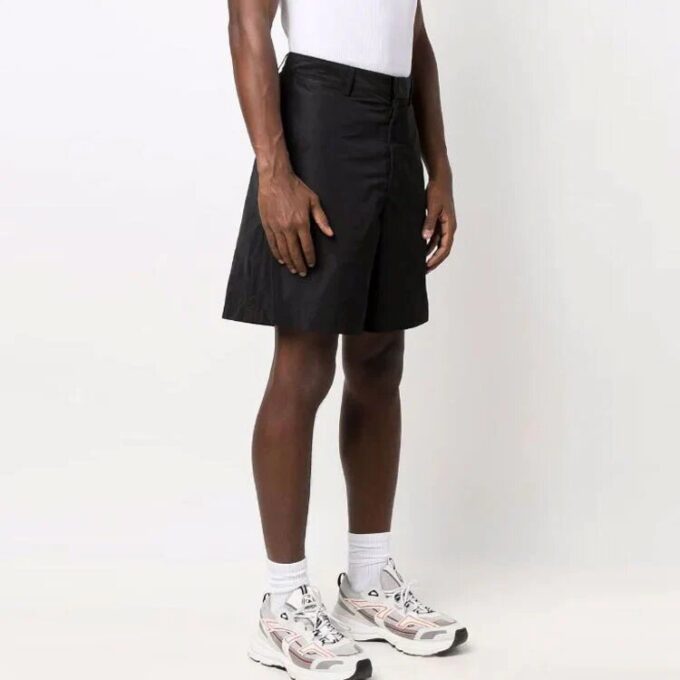 Solid Color Shorts Loose Fit Black