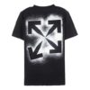 Splash Ink Arrow Round Neck Short Sleeve Black