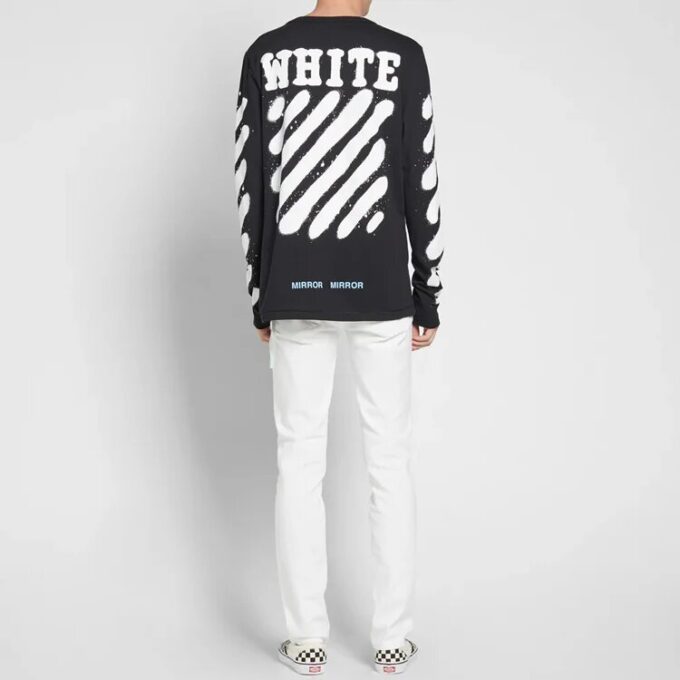 Splash Ink Printing Long Sleeves Black
