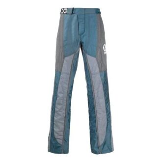 Splicing Straight Casual Long Pants Version Blue