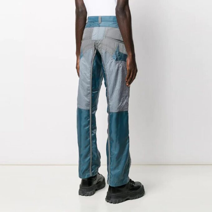 Splicing Straight Casual Long Pants Version Blue