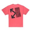 Splitted Arrows Large Short Sleeve Loose Fit Red