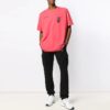 Splitted Arrows Large Short Sleeve Loose Fit Red